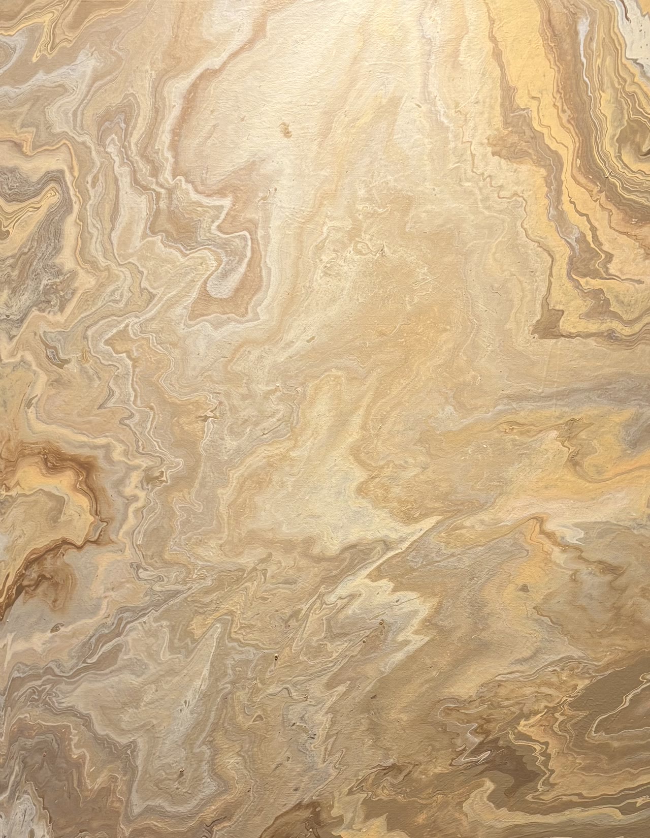 Strata — golden fluid acrylic pour painting